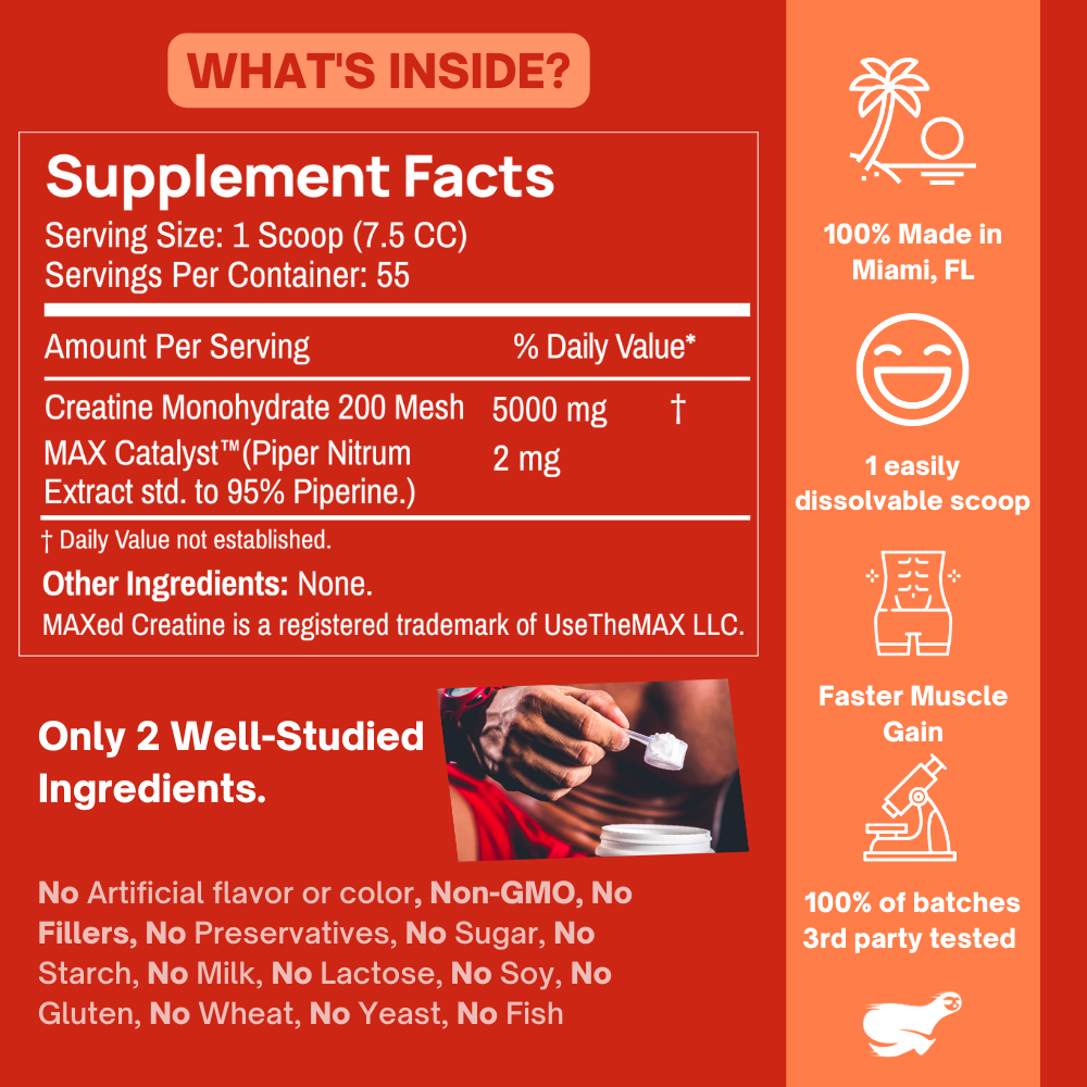 MAX Creatine Monohydrate Powder